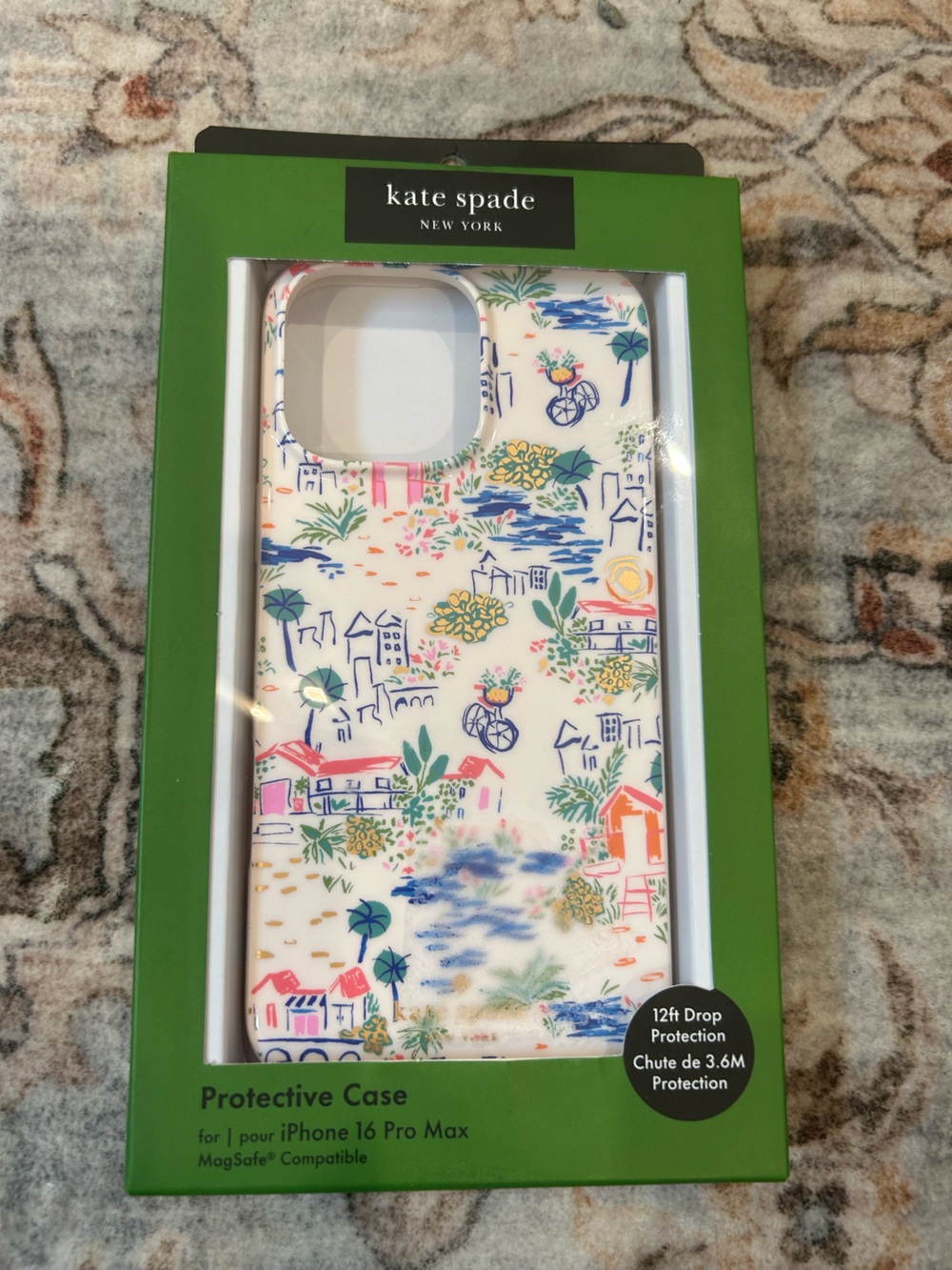 New Sealed Kate Spade Coastal Village Protective Case for IPhone 16 Pro Max